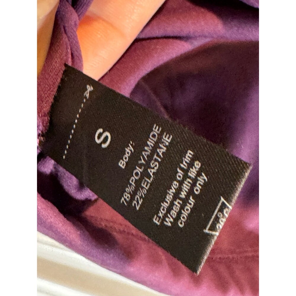 Women’s Seamless Sports Bra Purple Workout Gym Top PHERO Movement Small - Picture 3 of 3